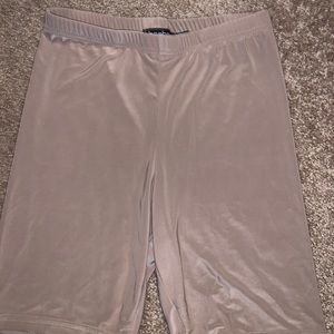 Tan Biker Shorts